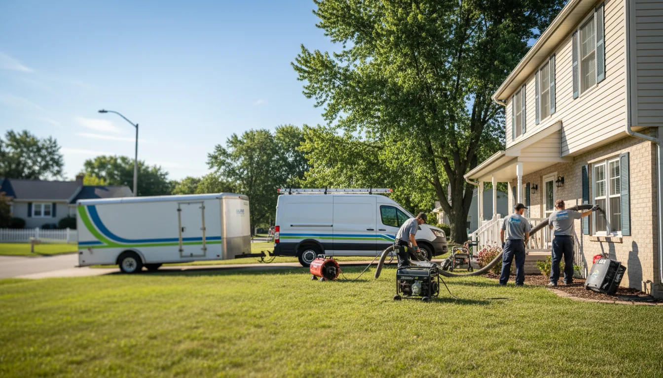 Flooded Basement Restoration And Cleanup With Repair in Rochelle, IL near me